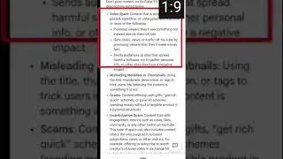 Video Spam Policy || Spam Deceptive Practices And Scam Policies #shorts #youtubpolicy