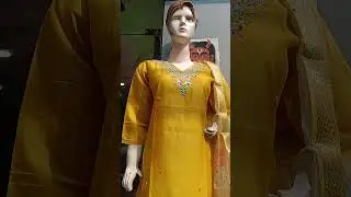 New fancy kurti mustard yellow colour ki#viral kurti