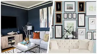 75 Small Living Room With Blue Walls Design Ideas You'll Love ⭐️