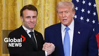 Trump, Macron align on push for Ukraine ceasefire during meeting at White House