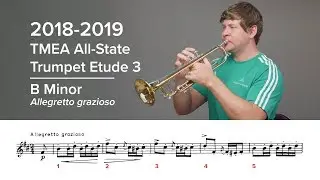 2018-2019 TMEA All-State Trumpet Etude 3 - Voxman Pg. 22, B Minor