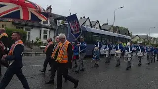 Partick Protestant boys flute band - Whiteinch Orange & Purple District No 7
