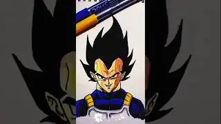Vegeta drawing ✨dragon ball characters drawing #anime #goku #vegeta #dragonball #art #shorts #viral