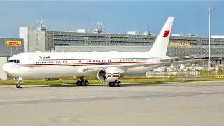 RARE! Bahrain Royal Flight Boeing 767-400ER (A9C-HMH) Arrival at Munich Airport!
