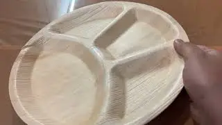 4 compartment round Areca Leaf Plates