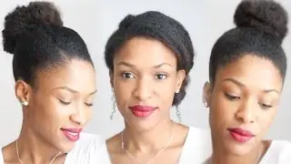 NAPPY • 4 Chignons / Buns faciles & comment plaquer ses cheveux crépus