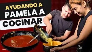 Cocinamos muy contentos en casa de María. PREPARAMOS UN RICO DESAYUNO PARA TODOS.
