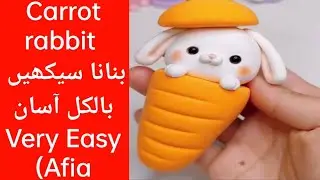 Clay Carrot Rabbit Tutorial Simple and cute little objects #clay​ #DIY​ #Crafts​ #shorts​, Afia 