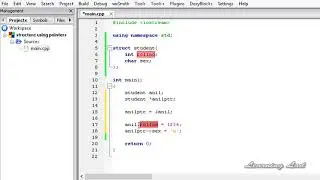 039  Arrow Operator with Pointers to Access Structure Members   CPP Programming Video Tutorial