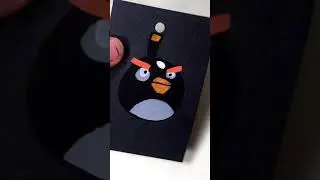 DIY Angry Birds Bomb Shrink Plastic #shorts