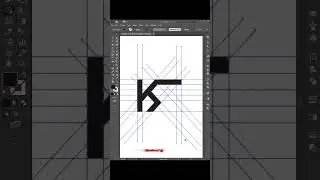 KR Logo Design in Adobe Illustrator | Modern Grid Logo Design Tutorial | Logo Design Process 2025🔥