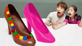 구두 초콜렛을 만들수 있을까요?!! 서은이의 하이힐 구두 초콜렛 만들기 엄마 요리 따라하기 Making High-Heeled Chocolate