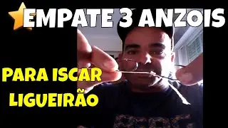Pesca à Dourada- Montagem de 3 anzois para iscar ligueirao com casca