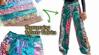 Palazzo Pants Cutting and Stitching: DIY Patchwork Pants
