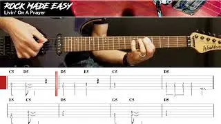 Livin' On A Prayer - Bon Jovi | BEGINNERS GUITAR | Songs Made Easy