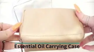 Soft Leather Essential Oil Carrying Case Silver or Gold Holds 10 5ml or 15ml Bottles