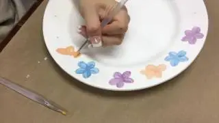 Pottery Painting 101: A Simple Flower Technique