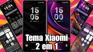 🔥 Lançamento! Tema Xiaomi Estilo HyperOs 3 Black e Liquid Glass Ícones Control Center @CiclopeTech