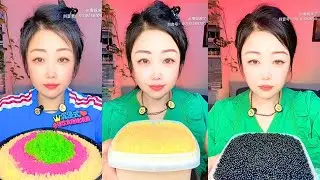 Chinese Colored Ice Eating Show ASMR #4