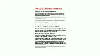 DMV Drivers Handbook Study Guide Exam Questions with correct Answers 20252026 A GRADED 100 VERIFIED7