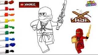 How to draw PILOT KAI  (LEGO NINJAGO )...DIGITAL ART 