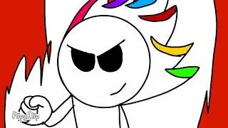 crazy guy transform to hyper color form