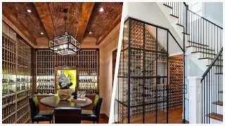 75 Medium Tone Wood Floor Wine Cellar With Storage Racks Design Ideas You'll Love 🔴