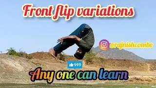 Front flip variations by //rajnish tumbling//