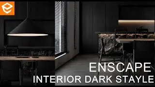 TUTORIAL:  Realistic Render  | Enscape 4.1 Interior Dark style Rendering