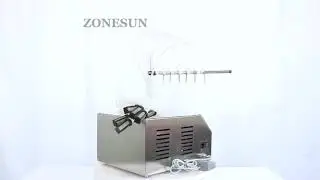 ZONESUN Electric Digital Control Pump Liquid Filling Machine 3-4000ml Juice with 6 Heads