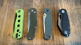 Smaller folding knives I own Ganzo, Ontario, Qsp!
