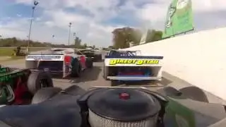 Sandusky speedway 2014 Cav Cade.  Norm Taylor getting wreck