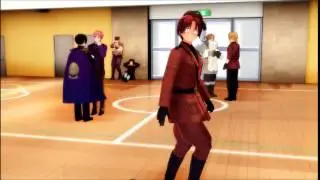 when the 2p's are at the gym ( Hetalia MMD )