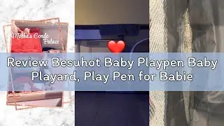 Review Besuhot Baby Playpen Baby Playard, Play Pen for Babies and Toddlers with Gate, 50x50 Fence, S
