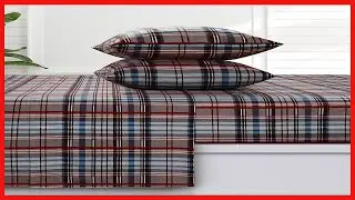 Tribeca Living Brentwood Plaid 170-GSM Flannel Extra Deep Pocket Sheet Set Twin Brown,