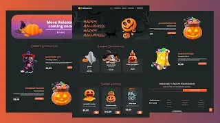 Create Responsive Halloween 🎃 Website  Design Using HTML CSS and Javascript