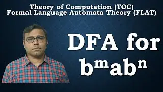 DFA for L={bm a bn} | Theory of Computation