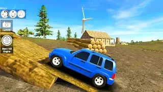 Blue SUV Driving On Countryside Roads and Fields #7 - 4x4 Car - Android Gameplay
