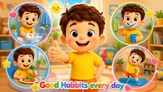 Good Habits Song for Kids 🎵 | Clean & Healthy Daily Routine #GoodHabitsSong #KidsRhymes #NurserySong