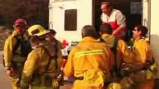Red Cross Volunteer Helps CA Wildfire Firefighters
