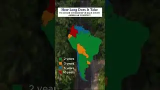 How Long Does It Take to Obtain Citizenship in a South American Country? #map #citizenship #america
