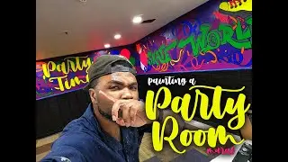 Painting A UV Glow in the Dark Party Room | Skate World Center