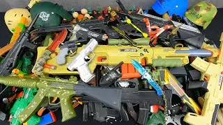Toy Gun Collection - A Big Table of Toy Guns - Giant Hunting Rifles And Equipment