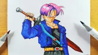 How To Draw Future Trunks | Step By Step | Dragonball