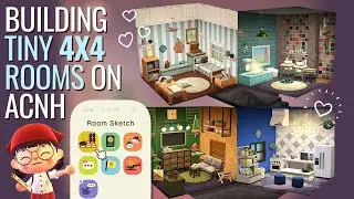 5 TINY ROOMS Designs - Room Sketch Mode | ACNH Speed Build | Animal Crossing Happy Home Paradise