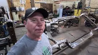 Getting the 70 El Camino frame cleaned, blasted, and painted