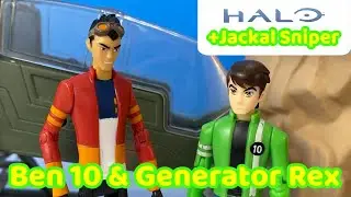 Ben 10 Generator Rex Crossover with Jackal Sniper Halo + Halo's Jackal Sniper Toy