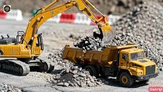RC Bulldozers & Trucks Repair Earthquake-Damaged Road &ndash; Intense Construction Site Action!
