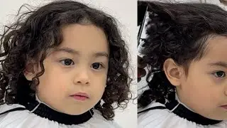Corte de cabello para bebé moderno✅ SU PRIMER LOOK😍 degradado y tijera #hairstyle #bebe #estilo 