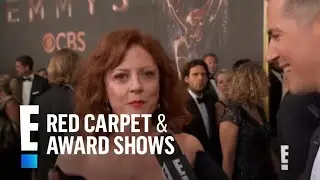 Susan Sarandon Can't Get Enough of Her E! Gift at 2017 Emmys | E! Red Carpet & Award Shows
